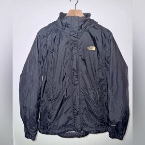 The North Face DryVent Hooded Rain Jacket Black/Tan Nylon Size XL